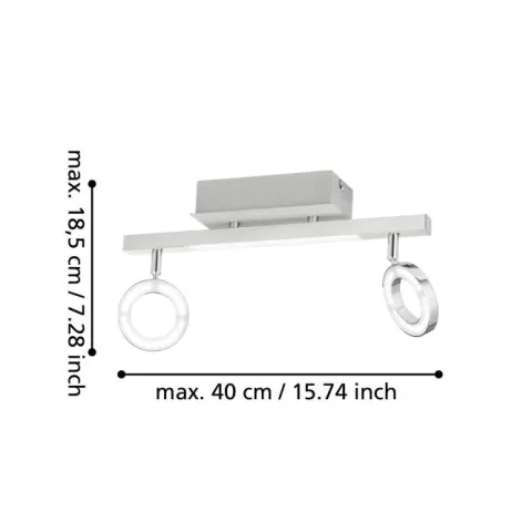 Candeeiro de Teto LED CARDILLIO 1 EGLO 96179