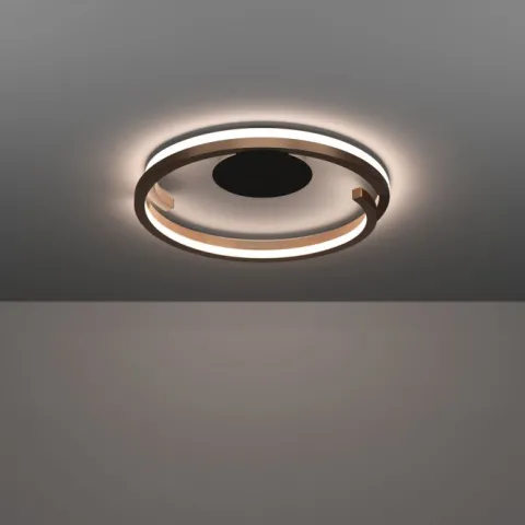 Candeeiro de teto LED com anéis metálicos entrelaçados MEZZOMONTE EGLO 901825