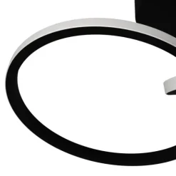 Candeeiro de teto LED com anéis inclinados preto mate CONGIUNTI EGLO 902144