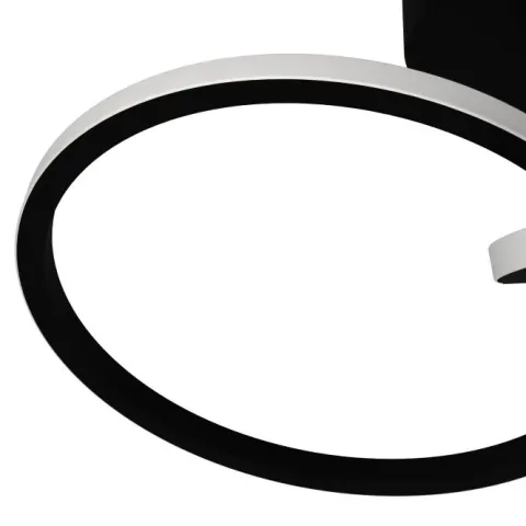 Candeeiro de teto LED com anéis inclinados preto mate CONGIUNTI EGLO 902144
