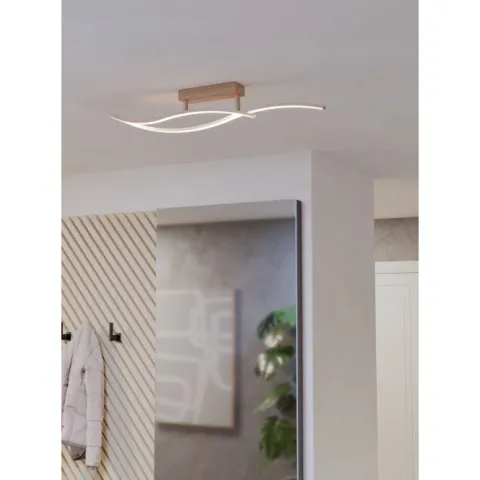 Candeeiro de teto LED com aparência de madeira GRISOLIA EGLO 901211