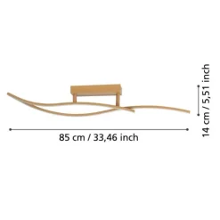 Candeeiro de teto LED com aparência de madeira GRISOLIA EGLO 901211