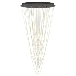 Candeeiro de teto LED com baldaquim preto e correntes douradas TREPUCO EGLO 390355