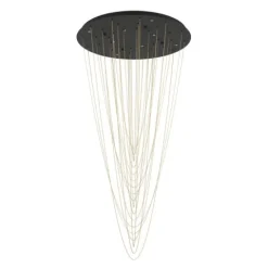 Candeeiro de teto LED com baldaquim preto e correntes douradas TREPUCO EGLO 390355