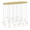 Candeeiro de teto LED com baldaquim em latão e esferas opacas PORTOCOLOM EGLO 390348