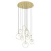 Candeeiro de teto LED com baldaquim em latão e esferas opalas PORTOCOLOM EGLO 390345