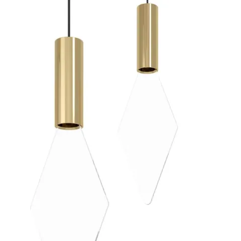 Candeeiro de teto LED com baldaquim em latão e acrílico MIRADOR EGLO 390359