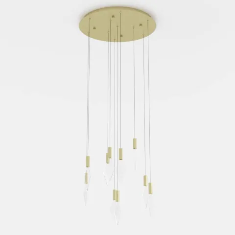 Candeeiro de teto LED com baldaquim em latão e acrílico MIRADOR EGLO 390359