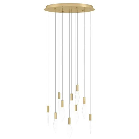 Candeeiro de teto LED com baldaquim em latão e acrílico MIRADOR EGLO 390359