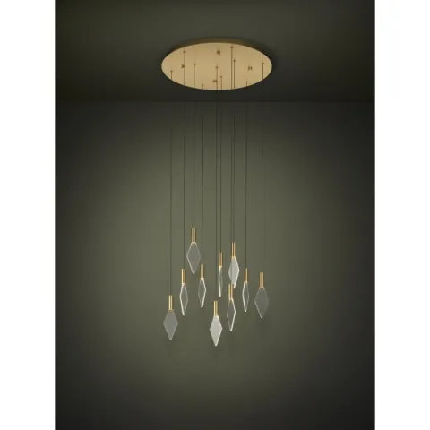 Candeeiro de teto LED com baldaquim em latão e acrílico MIRADOR EGLO 390359