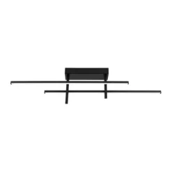 Candeeiro de teto LED com barras pretas mate TREPILIANO EGLO 901884