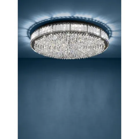 Candeeiro de teto LED com cristais transparentes BALPARDA EGLO 390249