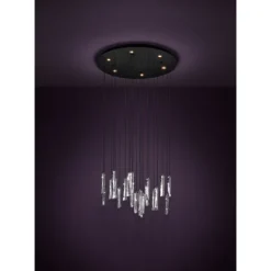 Candeeiro de teto LED com cristais transparentes SARDENARA EGLO 390209