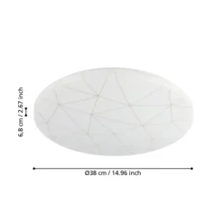 Candeeiro de teto LED com design geométrico dourado RENDE EGLO 900612