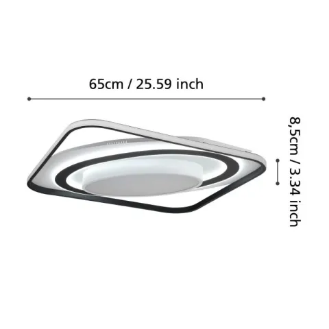 Candeeiro de teto LED com formas geométricas BENALAURIA EGLO 39864