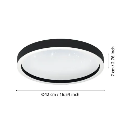 Candeeiro de teto LED com luz ajustável e efeito cintilante MONTEMORELOS-Z EGLO 900411
