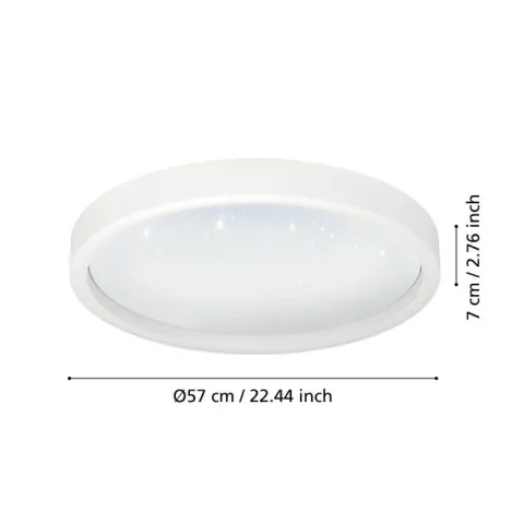 Candeeiro de teto LED com luz ajustável e efeito cintilante MONTEMORELOS-Z EGLO 900409