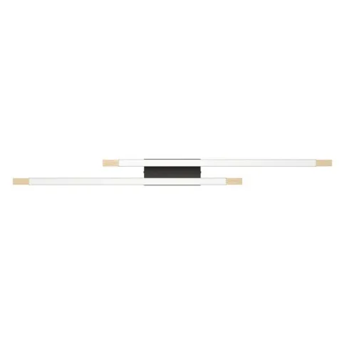 Candeeiro de teto LED com madeira e aço preto CAMACHO EGLO 901736