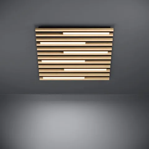 Candeeiro de Teto LED com Madeira Natural MARREIRA EGLO 390427