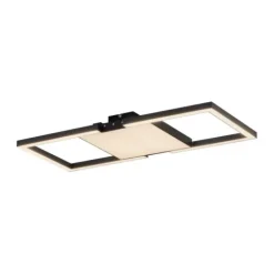Candeeiro de teto LED com molduras quadradas preto MACELLARA EGLO 390019