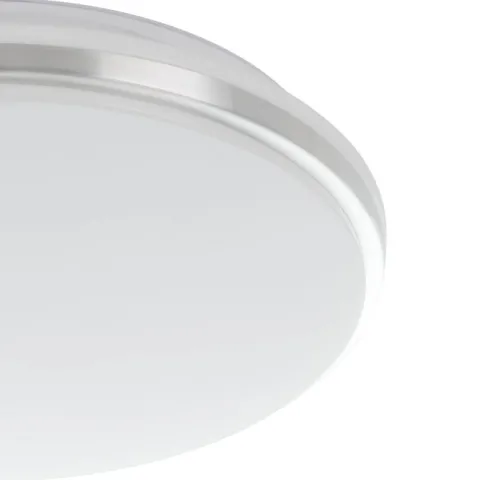 Candeeiro de Teto LED com Moldura Preta e Plástico Branco PINETTO EGLO 900366