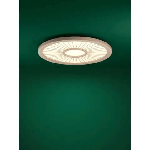 Candeeiro de teto LED com painel branco e cobertura em bambu DEHESA EGLO 390296