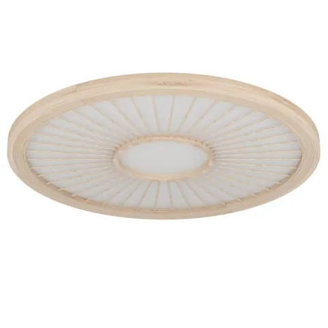 Candeeiro de teto LED com painel branco e cobertura em bambu DEHESA EGLO 390296