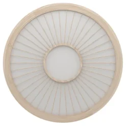 Candeeiro de teto LED com painel branco e cobertura em bambu DEHESA EGLO 390296