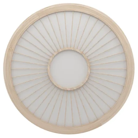 Candeeiro de teto LED com painel branco e cobertura em bambu DEHESA EGLO 390296