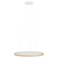 Candeeiro de teto LED com painel branco e bambu DEHESA EGLO 390297