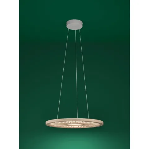 Candeeiro de teto LED com painel branco e bambu DEHESA EGLO 390297