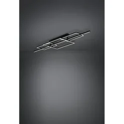 Candeeiro de teto LED com perfil preto e luz branca quente PUEBLA EGLO 390282