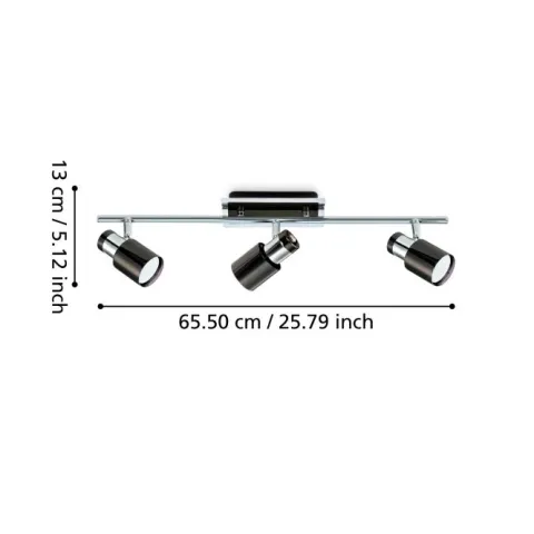 Candeeiro de Teto LED com 3 Projetores Ajustáveis DAVIDA 1 EGLO 30834