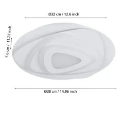 Candeeiro de teto LED com superfície redonda branca PALAGIANO EGLO 900864