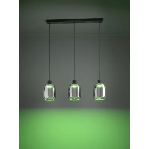 Candeeiro de teto LED com vidro preto translúcido MOLOCHIO-Z EGLO 901121