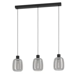 Candeeiro de teto LED com vidro preto translúcido MOLOCHIO-Z EGLO 901121