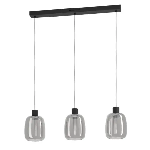 Candeeiro de teto LED com vidro preto translúcido MOLOCHIO-Z EGLO 901121