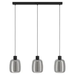 Candeeiro de teto LED com vidro preto translúcido MOLOCHIO-Z EGLO 901121