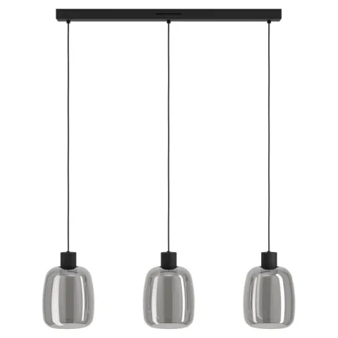 Candeeiro de teto LED com vidro preto translúcido MOLOCHIO-Z EGLO 901121