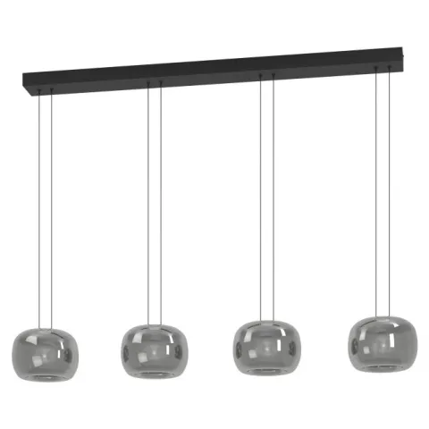 Candeeiro de teto LED com vidro fumado HORTUNAS EGLO 390433