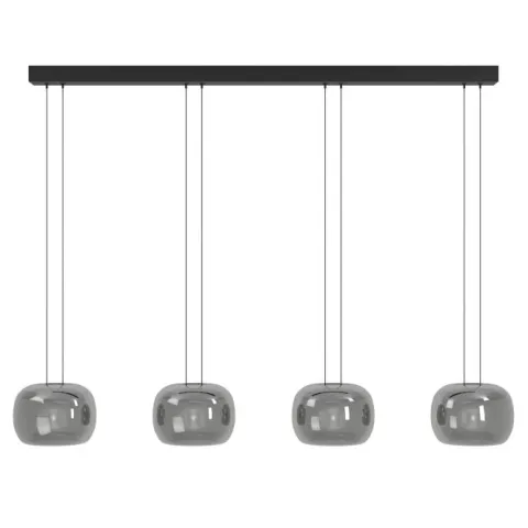 Candeeiro de teto LED com vidro fumado HORTUNAS EGLO 390433