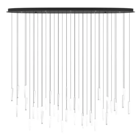 Candeeiro de teto LED com vidros lapidados e efeito cristal SARDENARA EGLO 390349