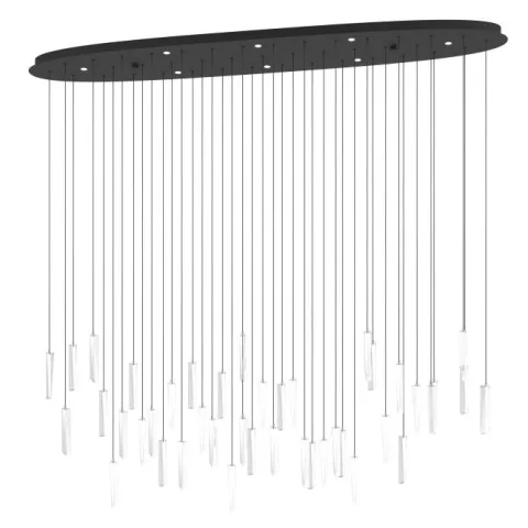 Candeeiro de teto LED com vidros lapidados e efeito cristal SARDENARA EGLO 390349