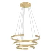 Candeeiro de teto LED dourado com três anéis LABONETE EGLO 390517