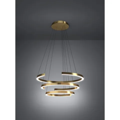 Candeeiro de teto LED dourado com três anéis LABONETE EGLO 390517