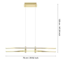 Candeeiro de teto LED em latão escovado COLMEAL EGLO 901226