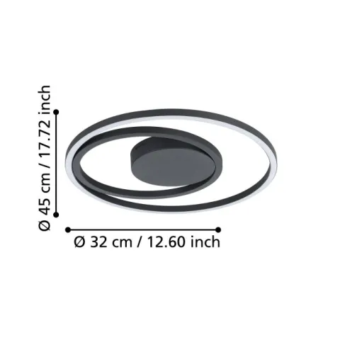 Candeeiro de teto LED inteligente CALAGRANO-Z EGLO 900728