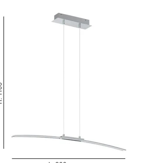 Candeeiro de Teto LED LASANA 90cm Metal Cromado EGLO - Iluminação Moderna 95147