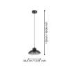Candeeiro de teto LED preto com vidro preto-transparente SARNARRA EGLO 390298