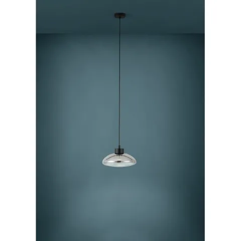 Candeeiro de teto LED preto com vidro preto-transparente SARNARRA EGLO 390298